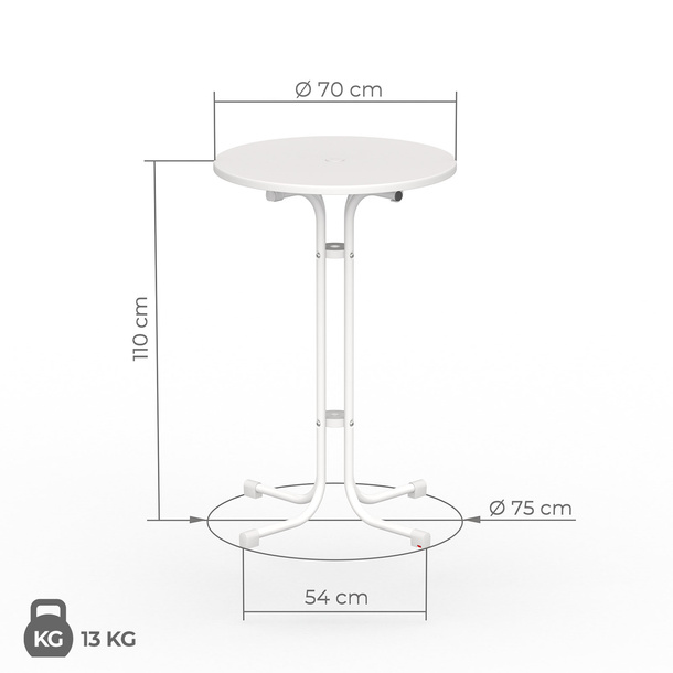 Maße Stehtisch 70 cm von Vispronet®