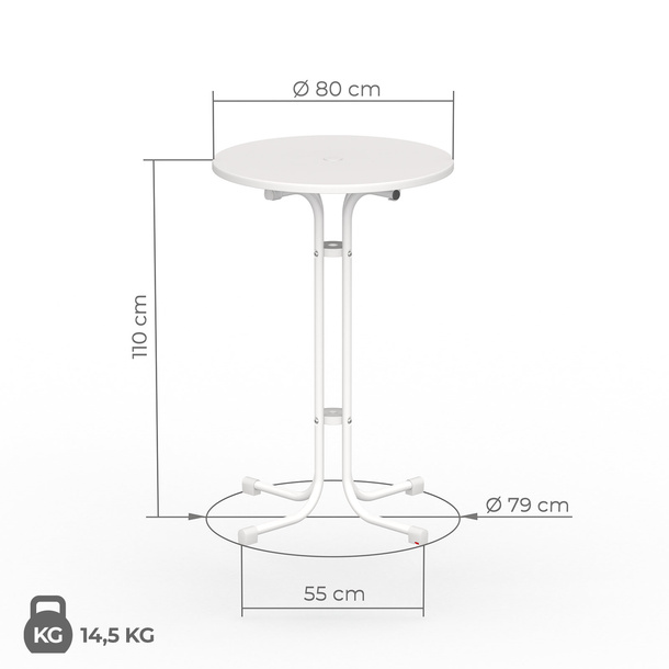 Stretchhusse, passend für Vispronet-Stehtische - Maße Stehtisch ø 80 cm