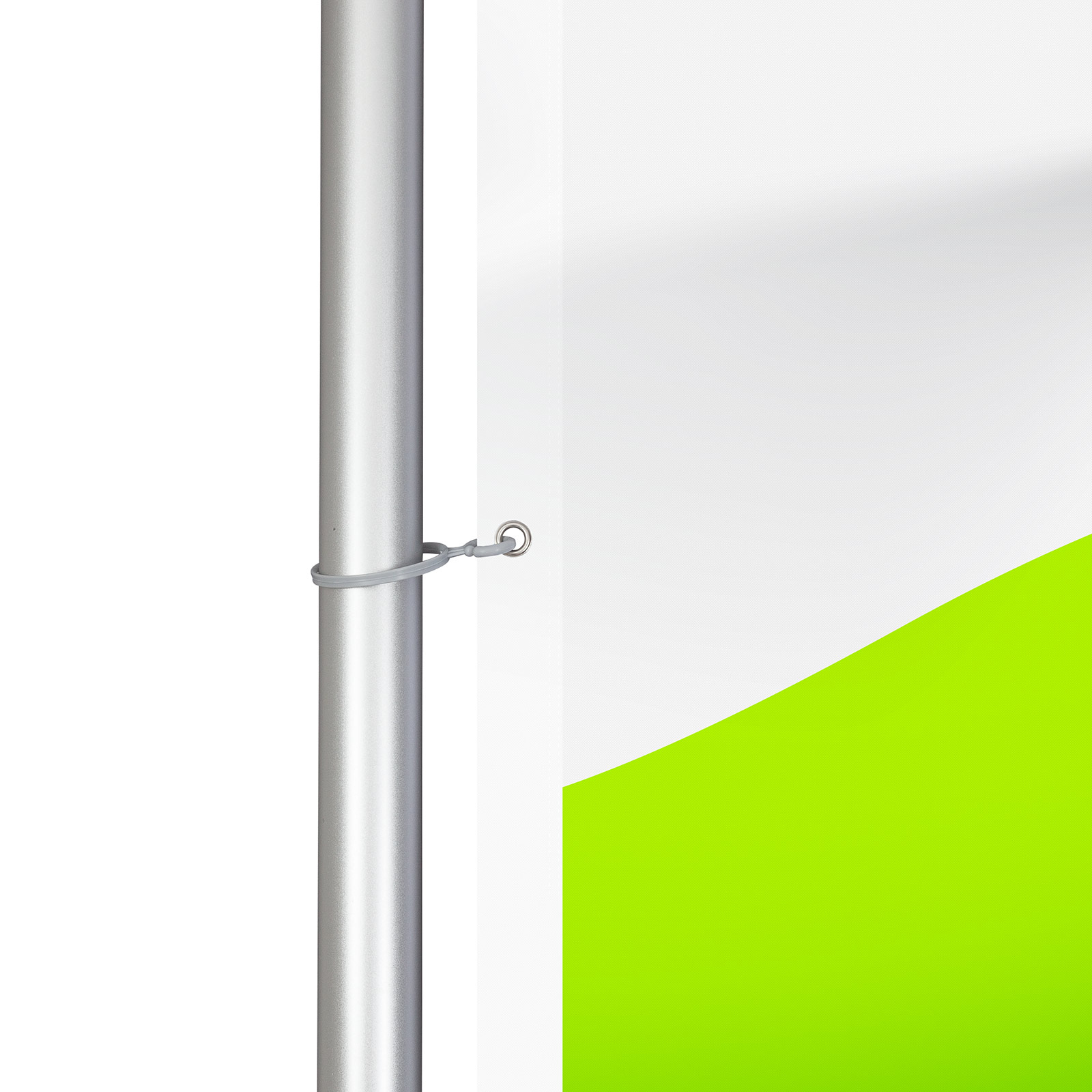 Mobiler Fahnenmast T-Pole® 100, Befestigung an der Teleskopstange