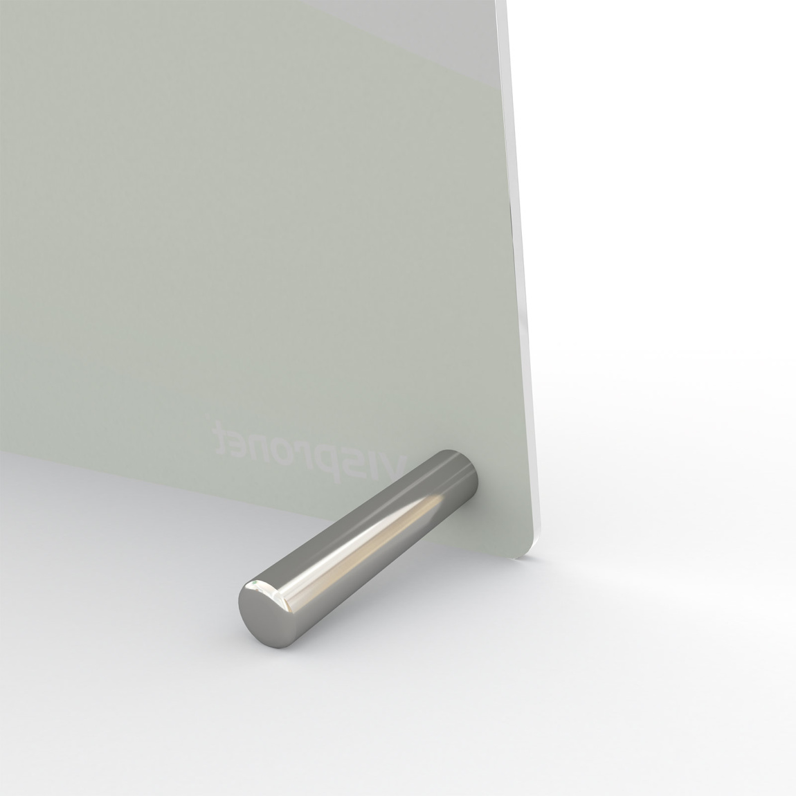 Tischuhr, Detail: silberne Edelstahl-Füßchen