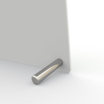 Tischuhr, Detail: silberne Edelstahl-Füßchen