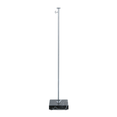 Tischbannerständer Chrom mit Marmorfuß, Höhe 45 cm