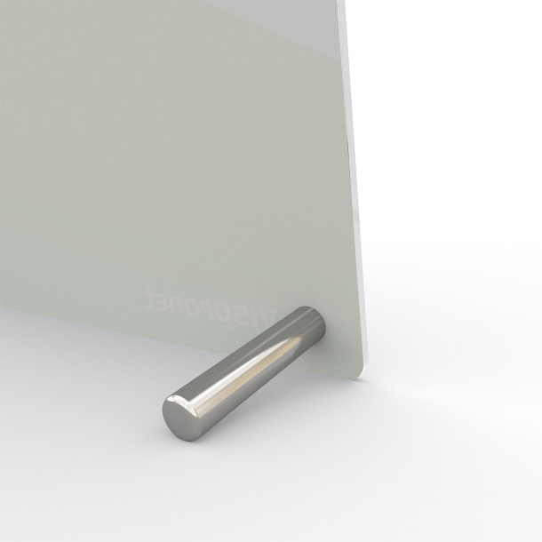 Tischuhr, Detail: silberne Edelstahl-Füßchen