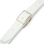 doppellagiger Tragegurt für Vereinsfahnen, Obermaterial Leder, Gurtlänge verstellbar