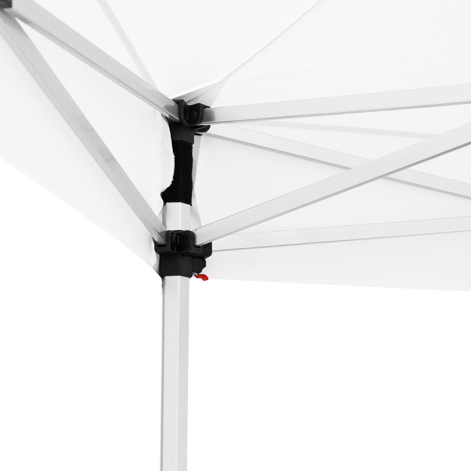 Faltzelt Select mit Dach und Volant, Detail: Ansicht Ecke von unten