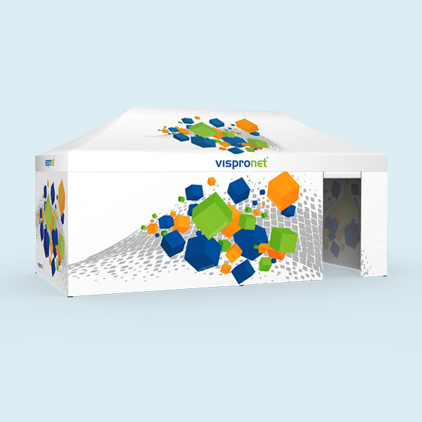 Wände: 3x Vollwand, 1x mit Tür rechts