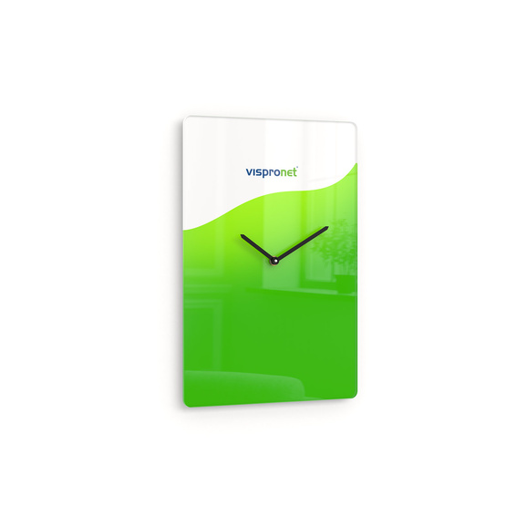 Wanduhren, rechteckig, Zifferblatt mittig