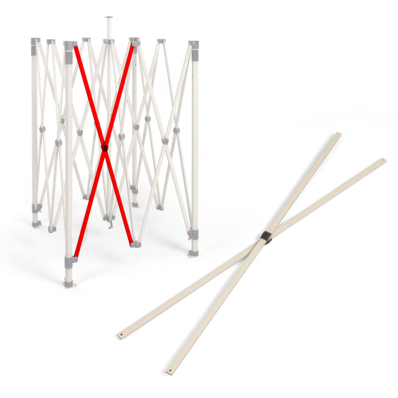X-Dachstrebe für das Gestell Faltpavillon/Faltzelt Basic - Ersatzteil