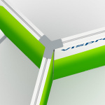 Kederrahmen flex, Detail: Verbindung der Rahmen