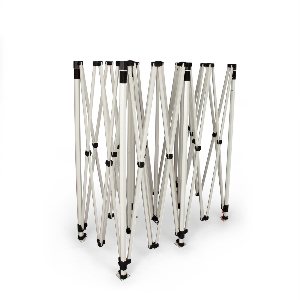 stabiles, faltbares Scherengittersystem aus Stahl: sekundenschneller Aufbau