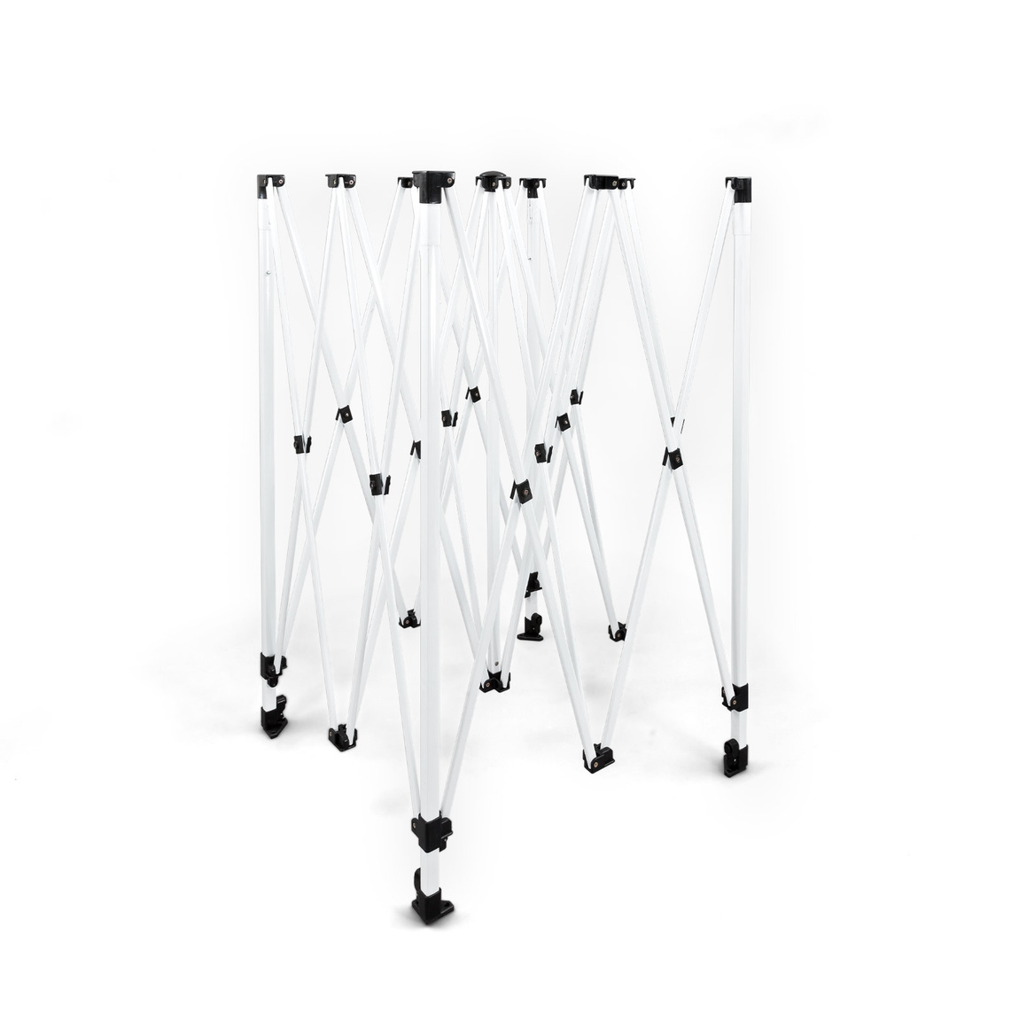 stabiles, faltbares Scherengittersystem aus Stahl: sekundenschneller Aufbau