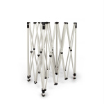 Faltzelt Select mit individuell bedrucktem Zeltdach und 3 Vollwänden