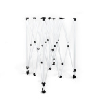 stabiles, faltbares Scherengittersystem aus Stahl: sekundenschneller Aufbau