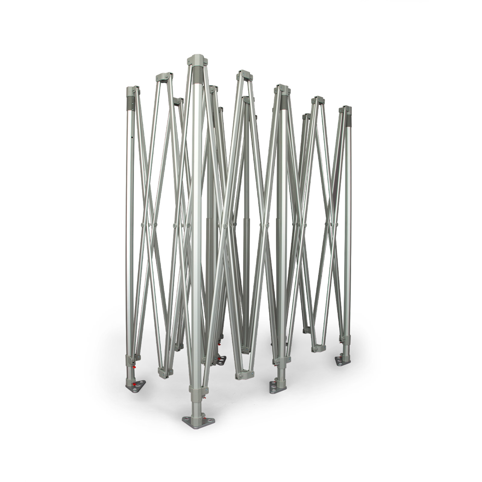stabiles, faltbares Scherengittersystem aus Aluminium, sekundenschneller Aufbau