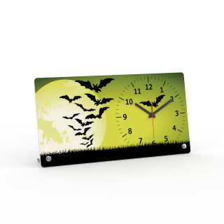 Tischuhr 25 x 13 cm, Zeiger rechts - Halloween