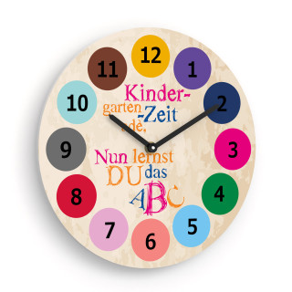 Wanduhr, rund, Ø 25 cm - Kindergarten