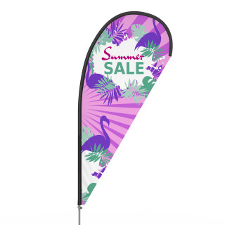 Bowflag Basic Tropfen, Gr. S, Hohlsaum schwarz - Summer Sale