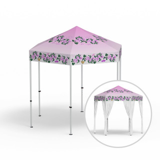 Faltpavillon Select Hexagon, 3 m (ohne Eckschals) - Hochzeit