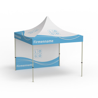 Faltzelt Basic, 3 x 3 m, 1 Vollwand - Welle