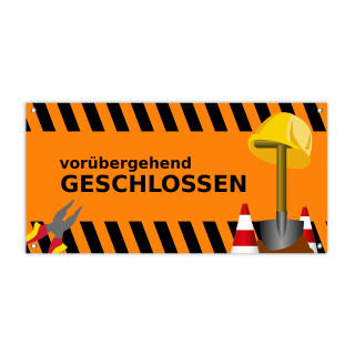 PVC-Banner 200 x 100 cm, Metallösen in Ecken - Geschlossen