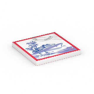 Sitzkissen, eckig, 40 x 40 x 4 cm - Briefmarke