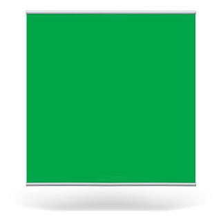 Stoffbanner, Alu-Kederprofil, 200 x 200 cm - Greenscreen