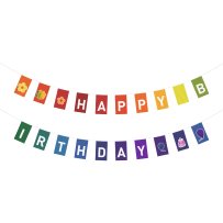 Fahnenkette mit Schriftzug Happy Birthday