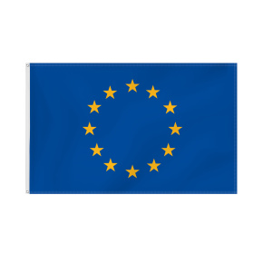 Europa Flagge Querformatfahne mit Ösen