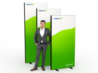 Messewand Lightbox click Black in 3 Höhen