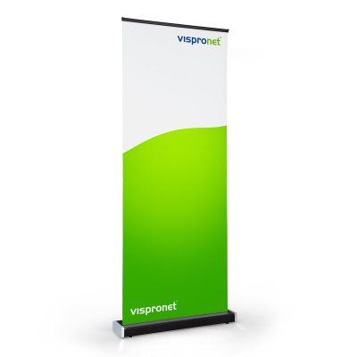Roll Up Select Black, mit bedrucktem Banner