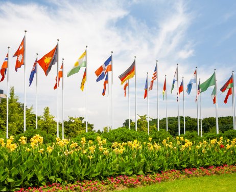 Nationalflaggen verschiedener Länder