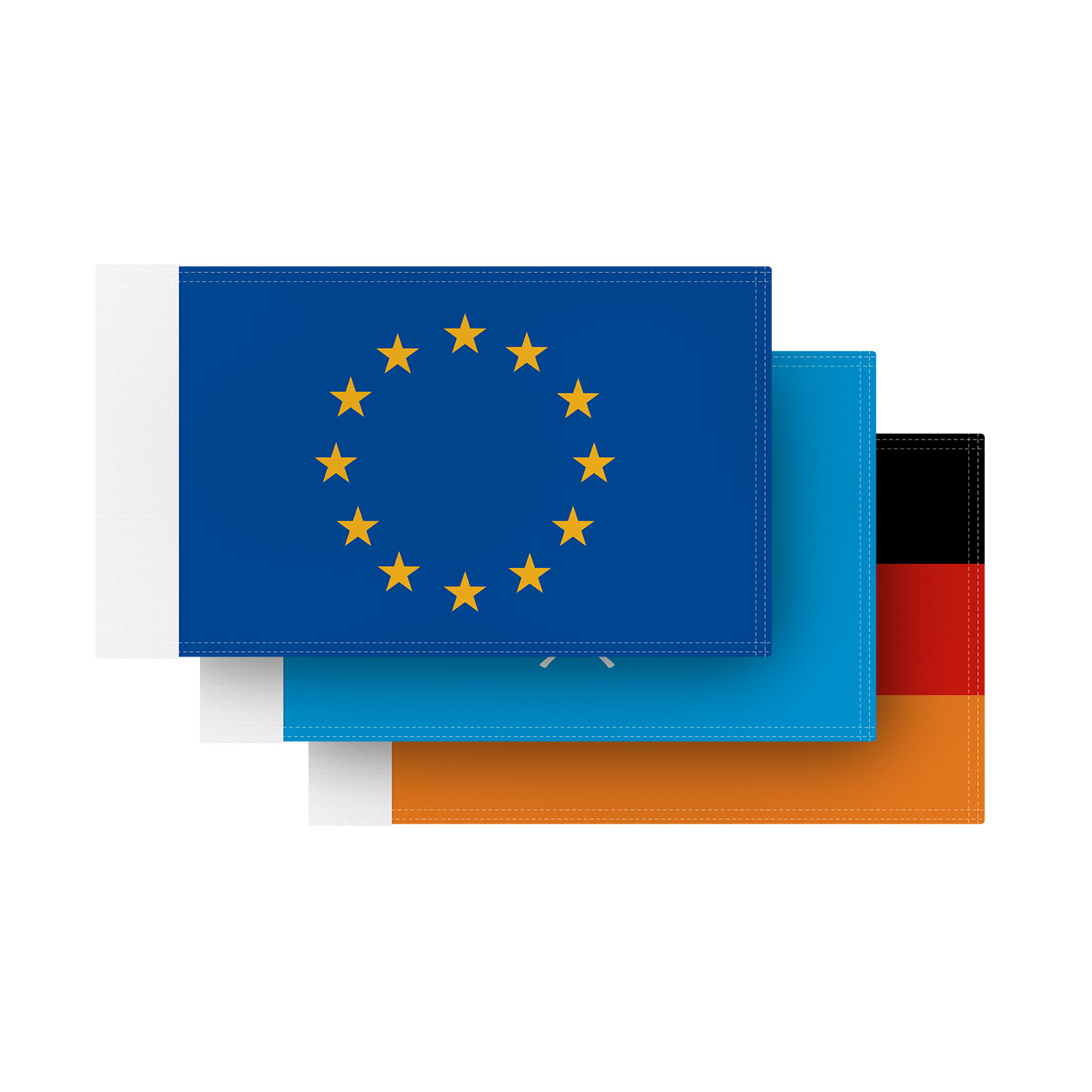 Sonderflaggen als Kleinfahne mit Hohlsaum